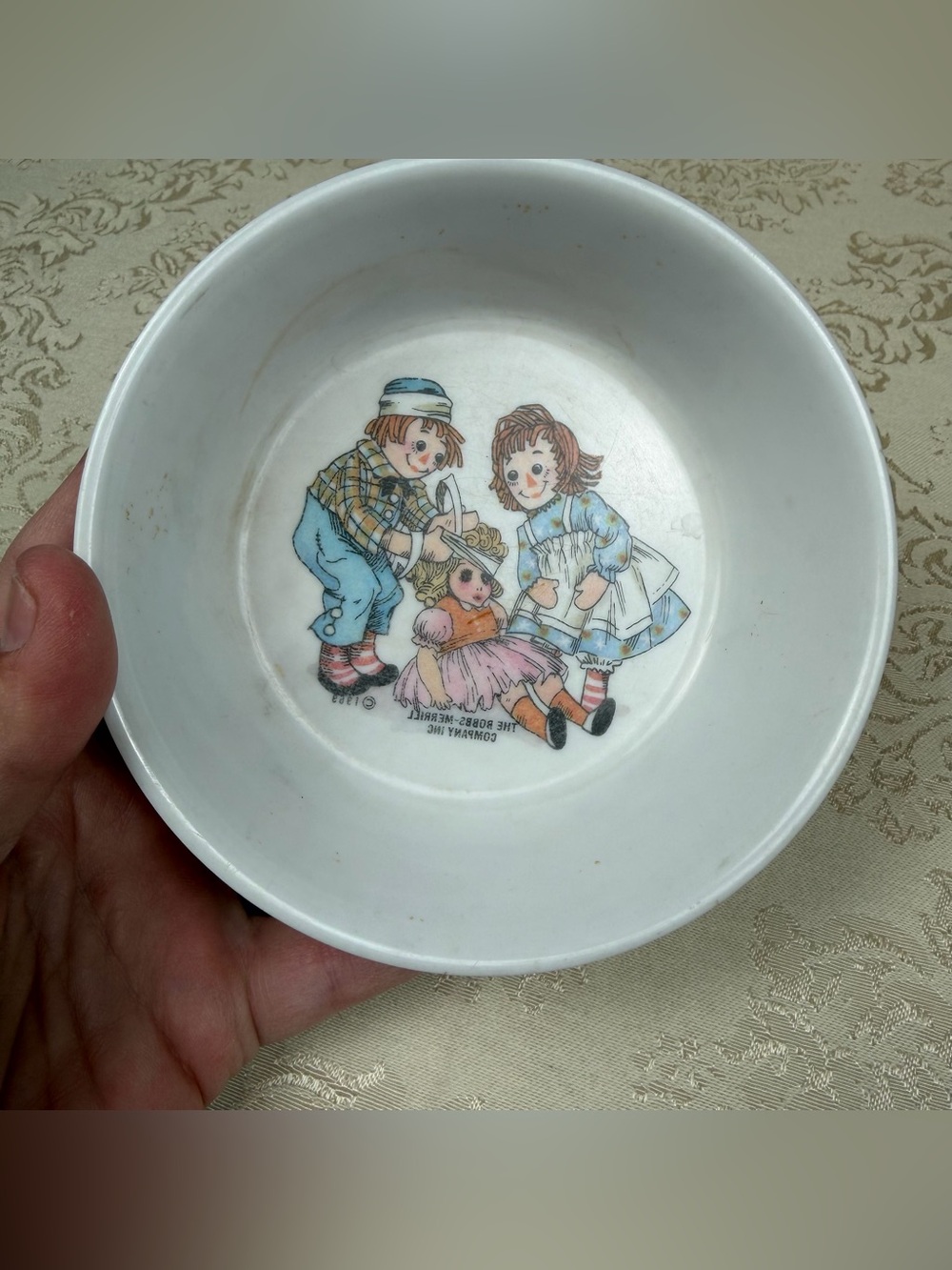 Vintage Raggedy Ann Oneida Melamine Bowl 1969